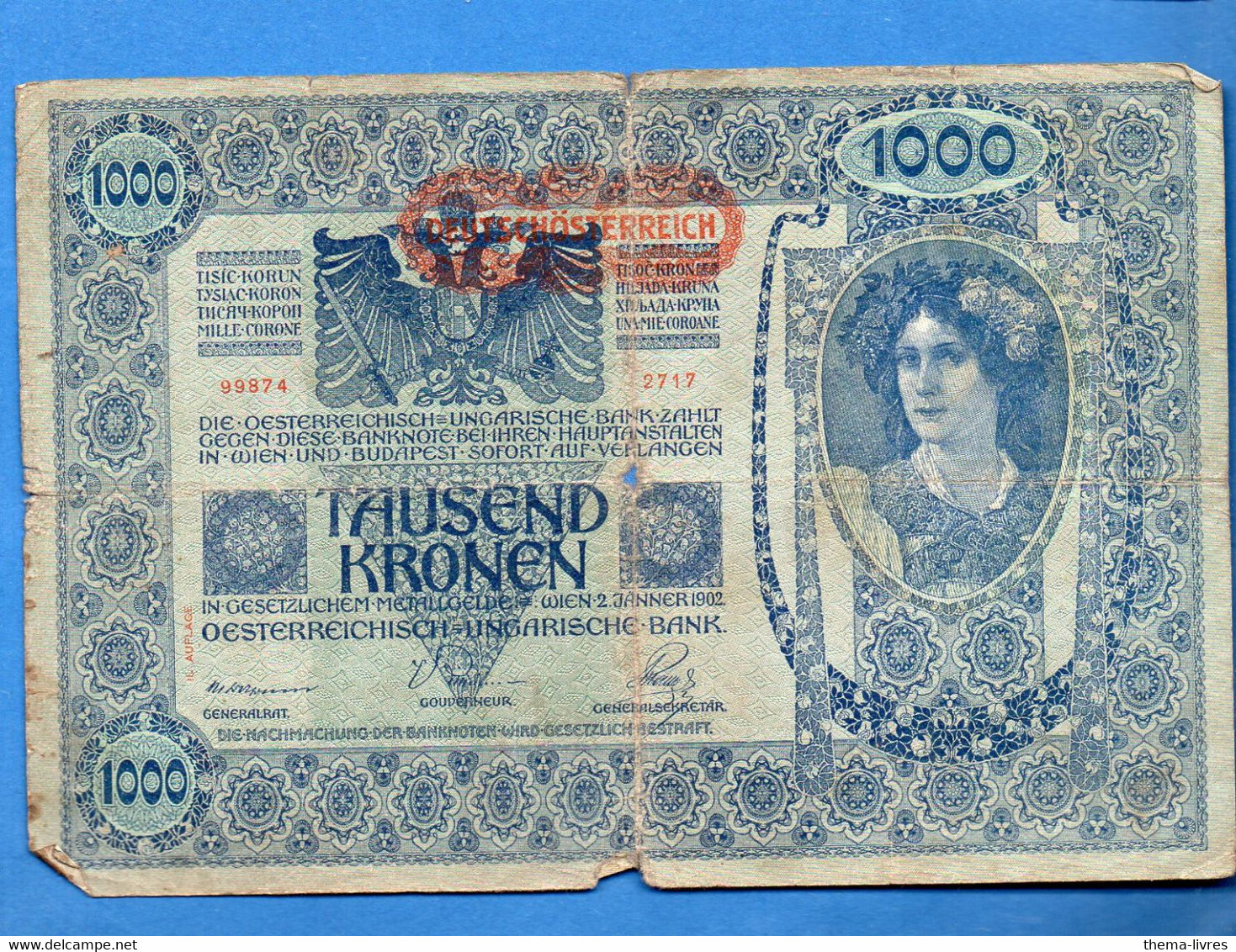 (Autriche ) Billet De 1000 Kronen 1902   (M2837) - Zonder Classificatie