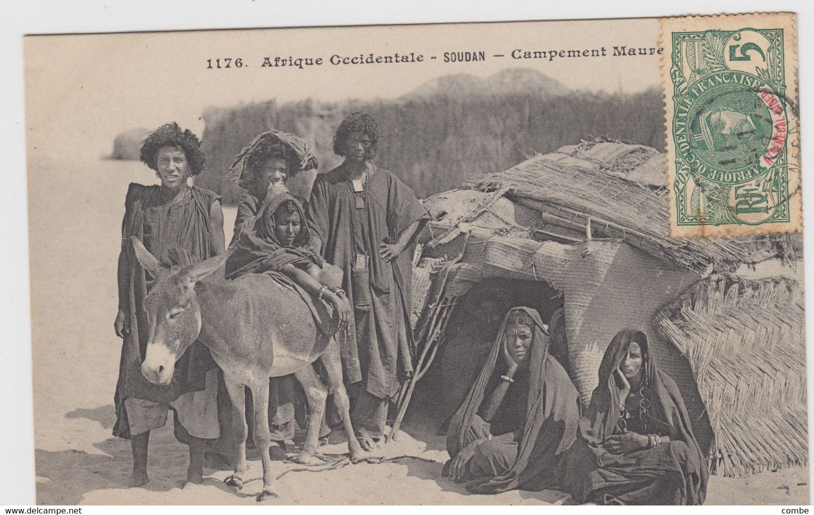 CARTE. HAUT SENEGAL ET NIGER. FAIDHERBE 5c. . SOUDAN. CAMPEMENT MAURE. FORTIER        / 3 - Brieven En Documenten