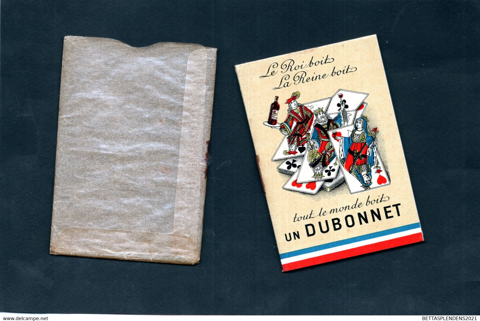 Petit livret LE JEU de la BELOTTE et toutes règles complémentaires / Publicité le Roi boit, la Reine boit DUBONNET