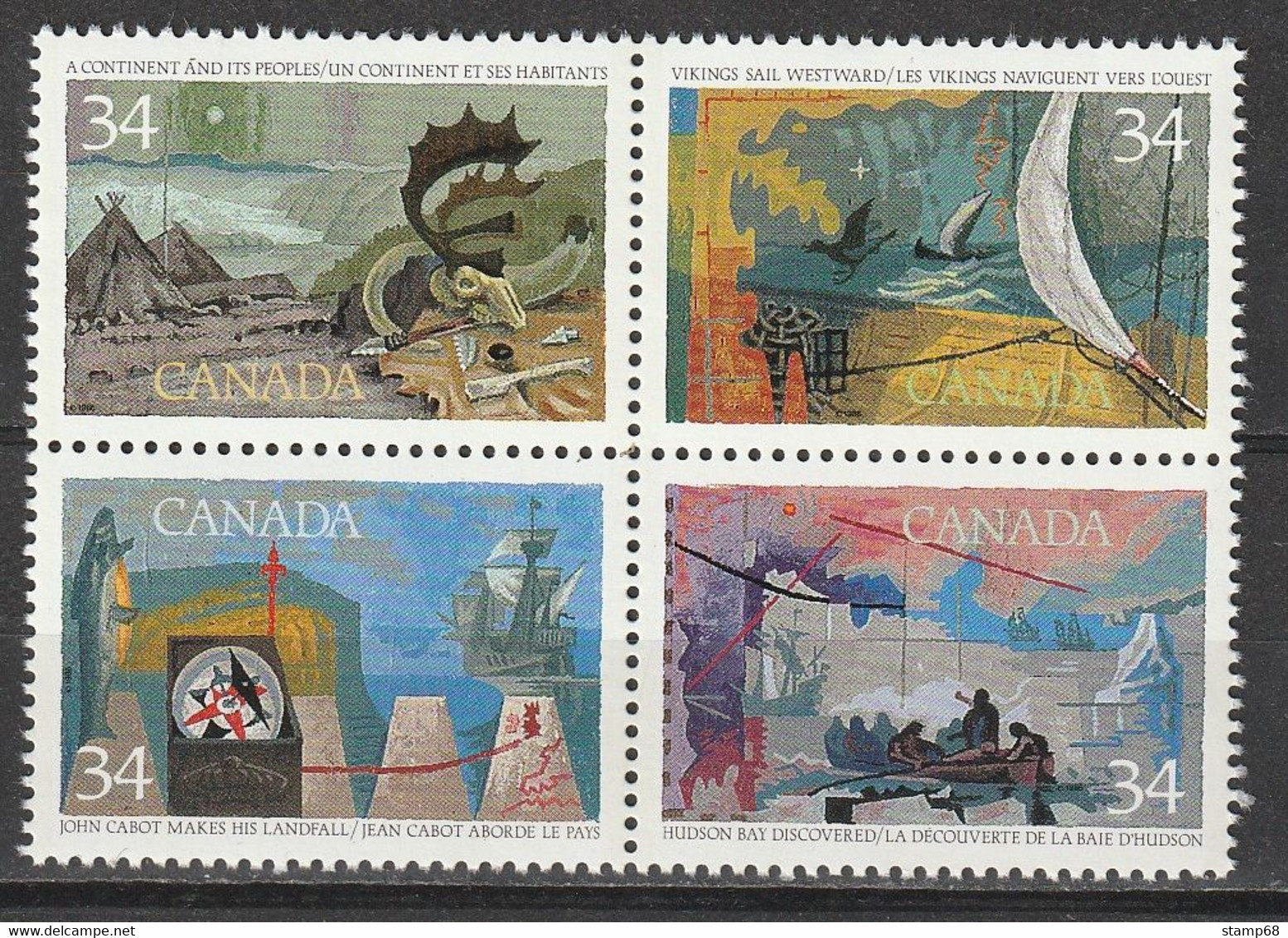 Canada Mi 1004-07 Canadian Explorer 1986 MNH Postfris - Neufs