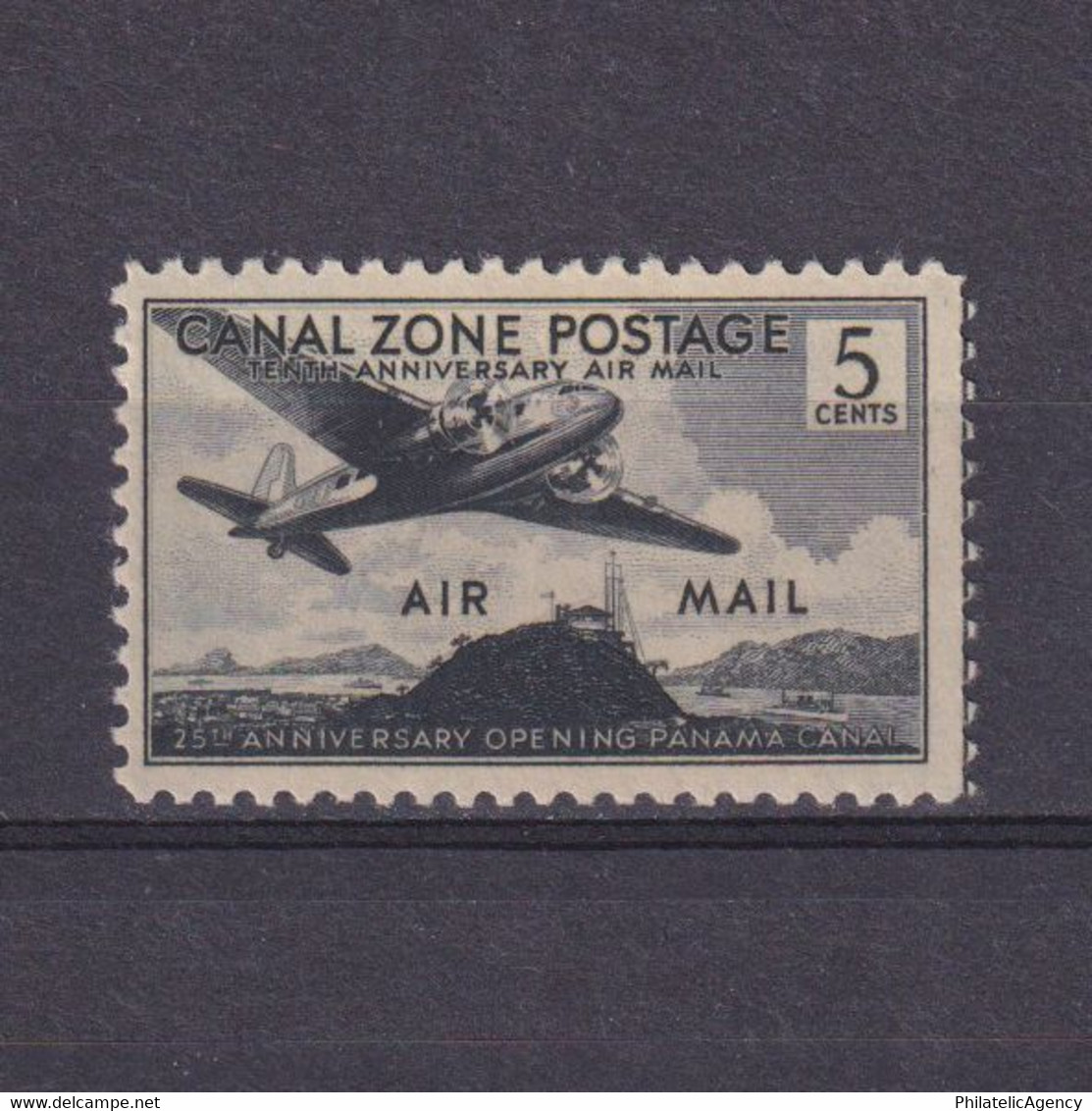 CANAL ZONE PANAMA 1939, Sc #C15, Air Mail, Planes, MH - Kanaalzone