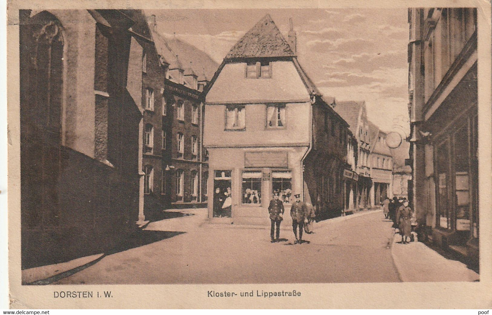 Dorsten : Kloster- Und Lippestrasse ---- 1923 ( Postes Militaires) - Dorsten