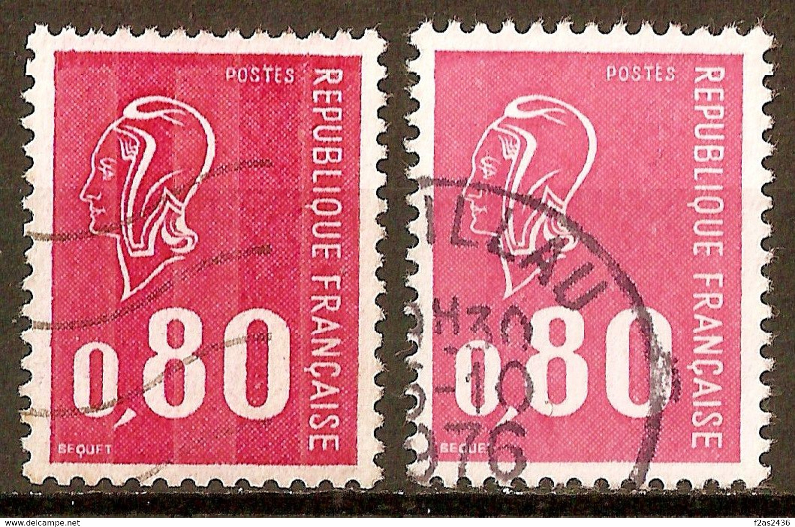 1974 Marianne De Béquet N°1816 Paire Nuances - Used Stamps