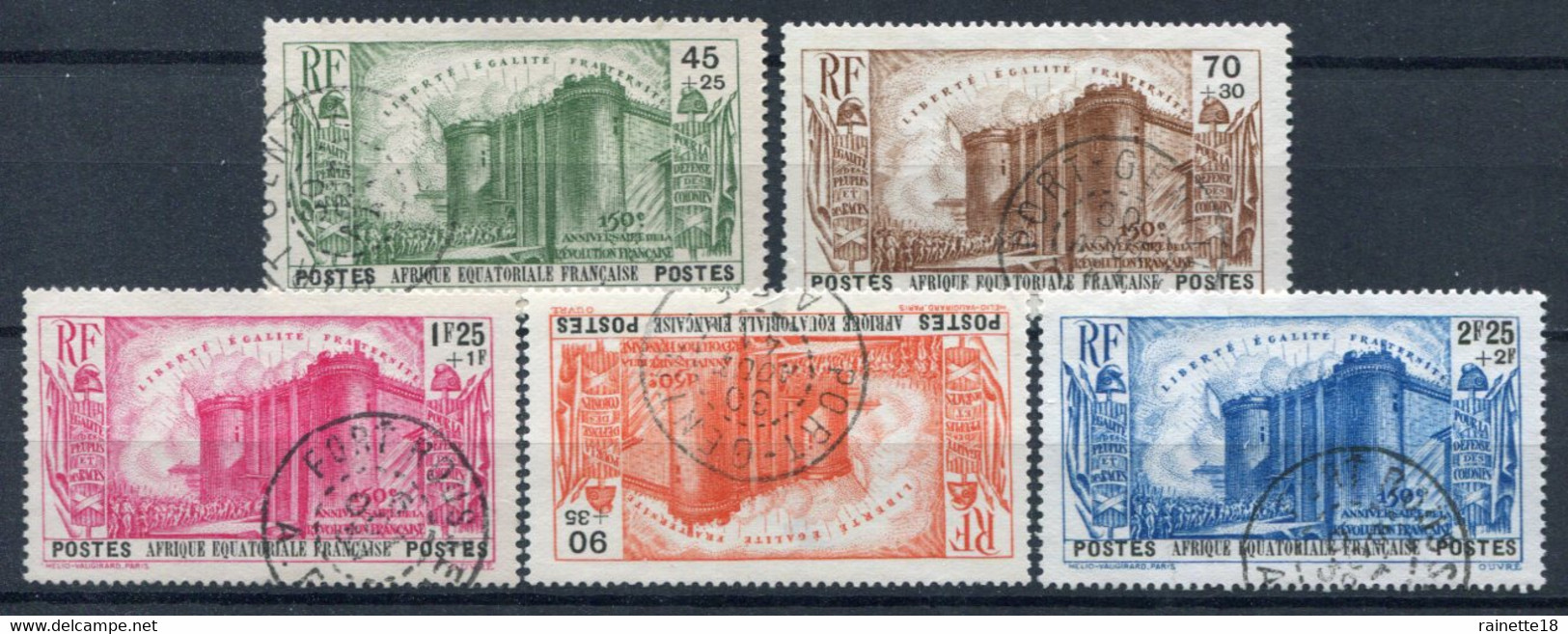 A.E.F  Anniversaire De La Révolution  72/76 Oblitérés, Petit Clair Sur Le 75 - Used Stamps