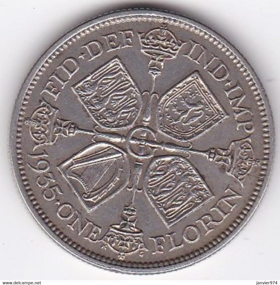 Grande Bretagne. One Florin 1935. George V ,en Argent, SUP/XF - J. 1 Florin / 2 Shillings