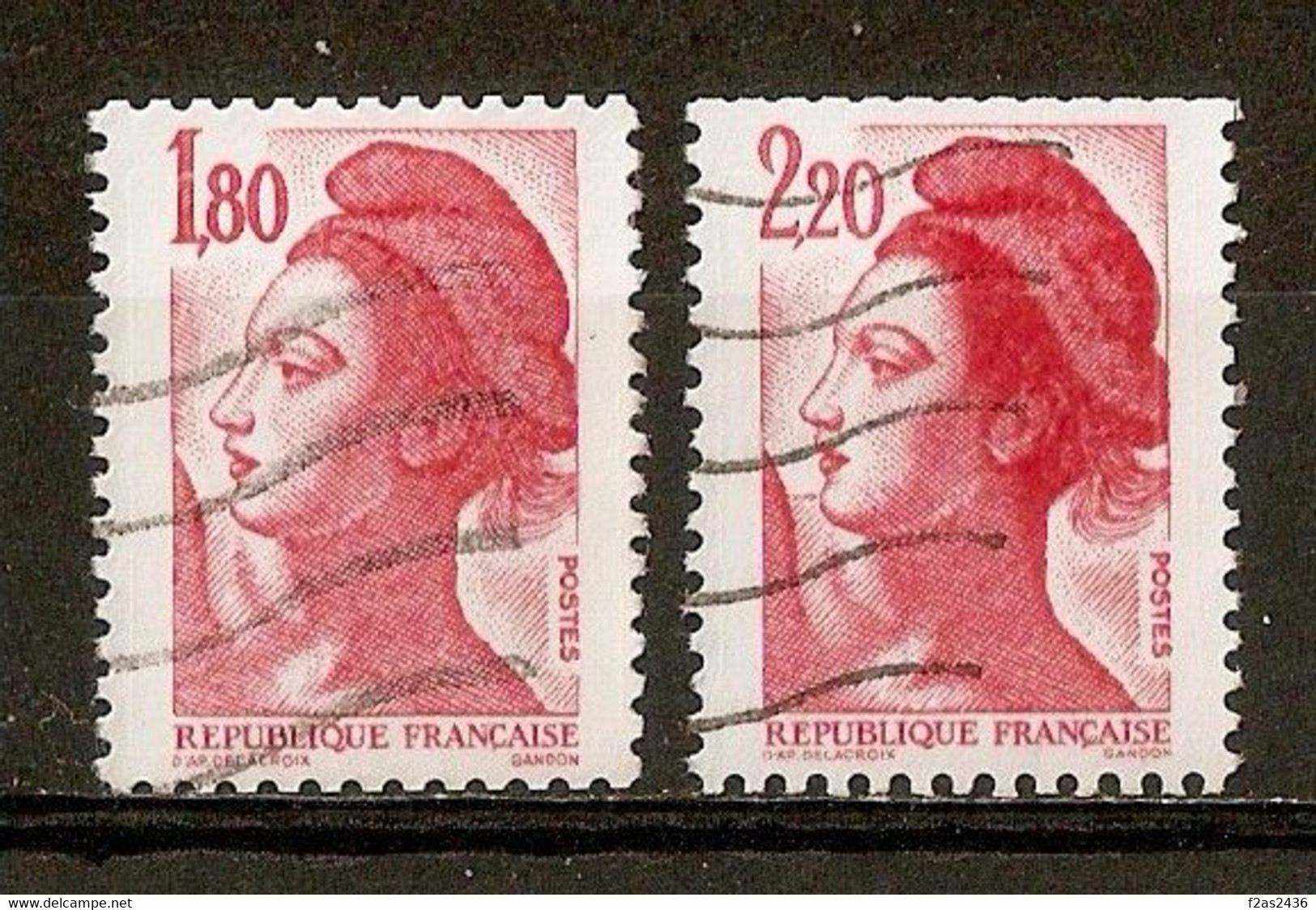 1982-85 Liberté De Gandon N°2220 / 2376 - Variété Phosphore - Usati