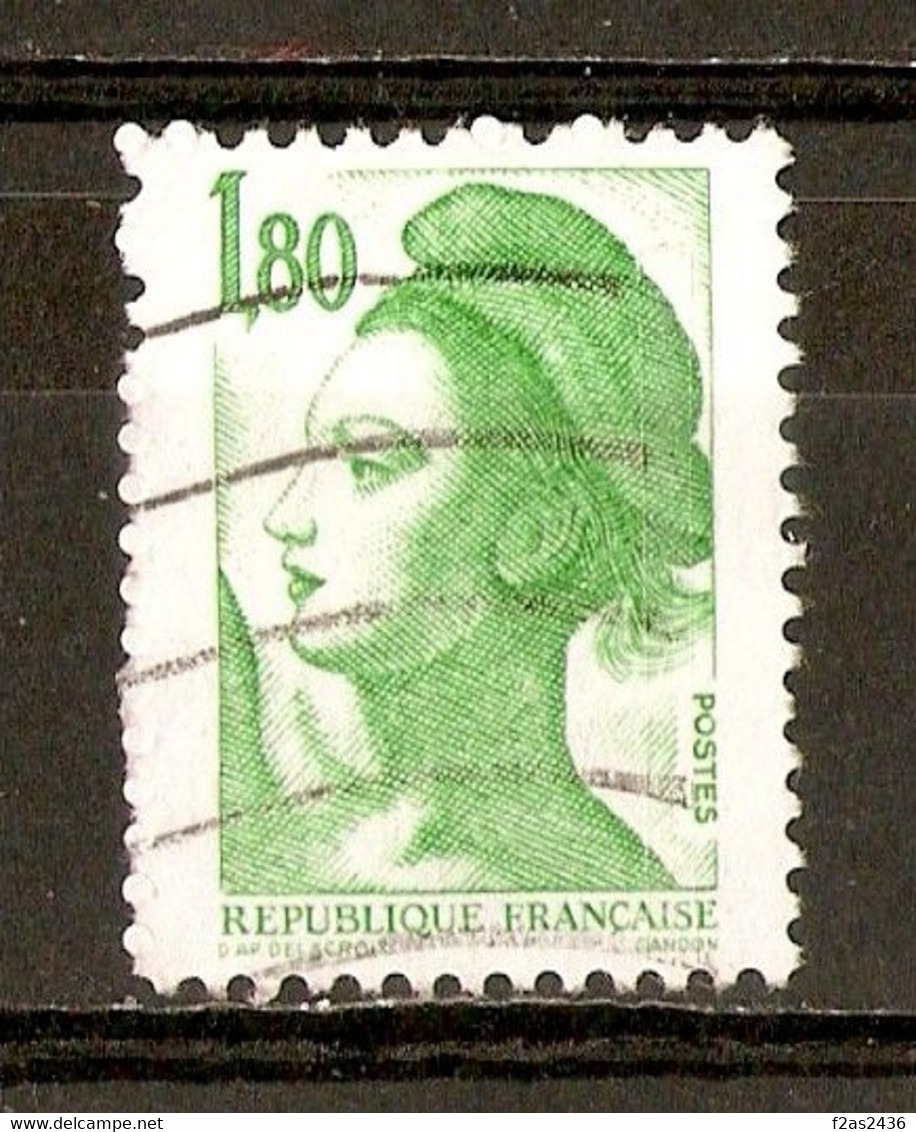 1985 Liberté De Gandon N°2375 Variété Bande Phosphore Décalée - Gebruikt