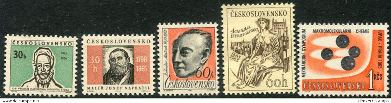 CZECHOSLOVAKIA 1965 Anniversaries And Events II MNH / **...  Michel 1561-65 - Unused Stamps