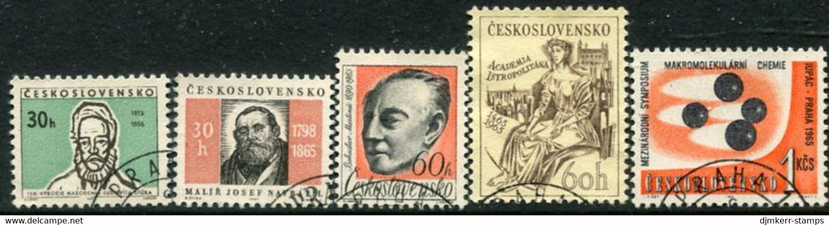 CZECHOSLOVAKIA 1965 Anniversaries And Events II Used...  Michel 1561-65 - Oblitérés