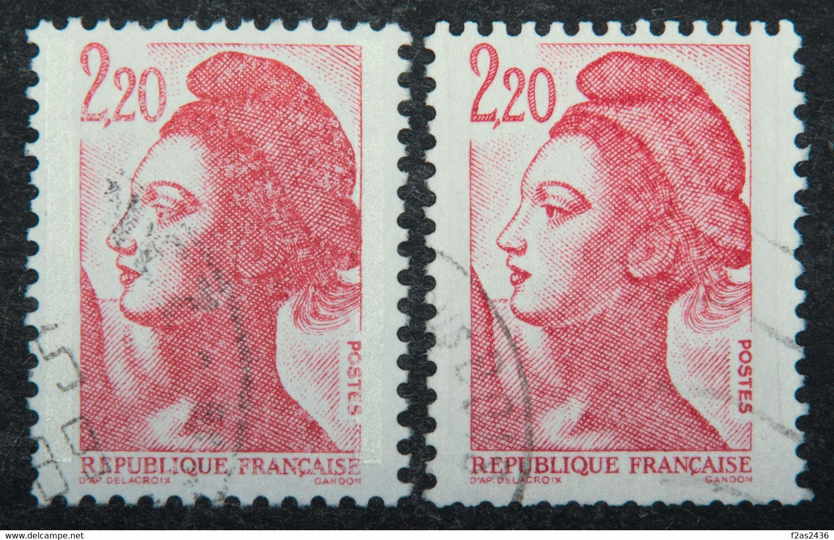 1985 Liberté De Gandon N°2376 Impression Défectueuse - Used Stamps