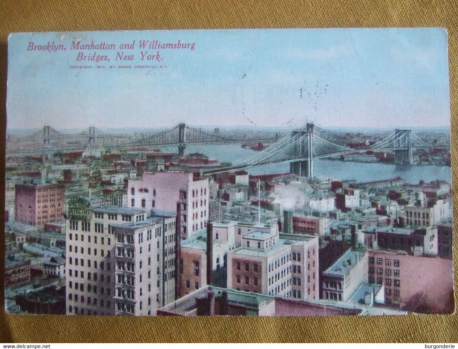 BROOKLYN, MANHATTAN AND WILLIAMSBURG BRIDGES / JOLIE CARTE 1911 - Brooklyn