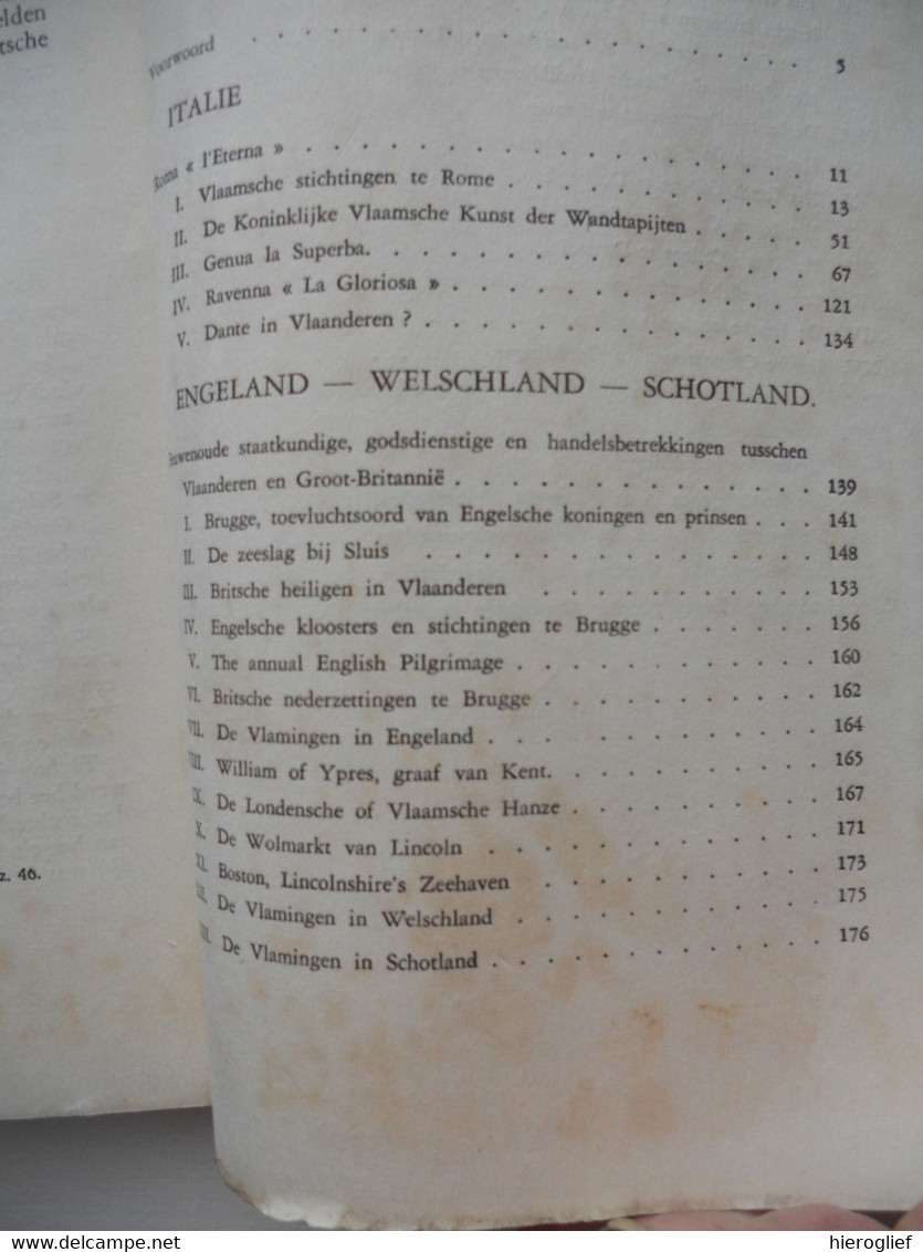 TOEN VLAANDEREN GROOT WAS zantingen in vreemde landen door A. O'FLANDERS 1930 brugge excelsior italië engeland