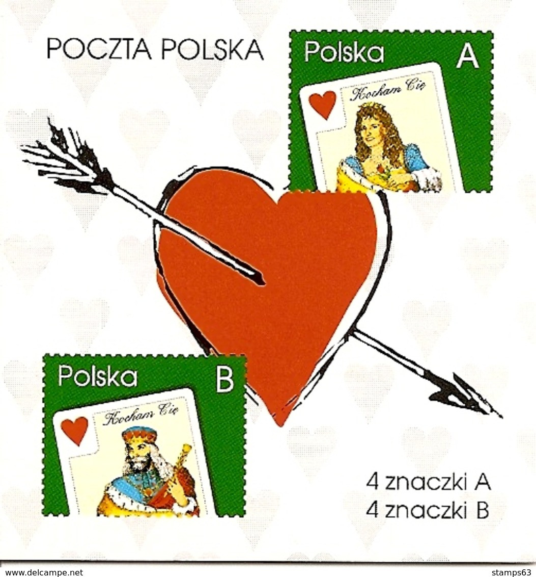 POLAND / POLEN, 1997, Booklet 14, Valentine Day, Playing Cards - Markenheftchen