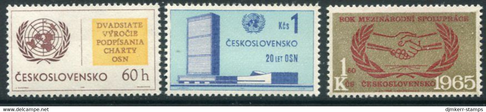 CZECHOSLOVAKIA 1965 International Cooperation Year MNH / **..  Michel 1548-50 - Ungebraucht
