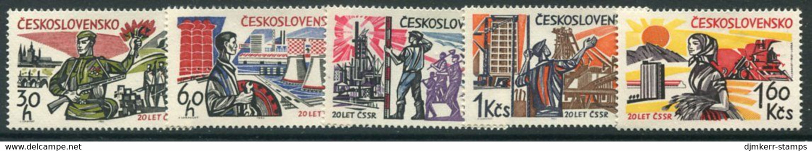 CZECHOSLOVAKIA 1965 Liberation Anniversary MNH / **..  Michel 1533-37 - Unused Stamps