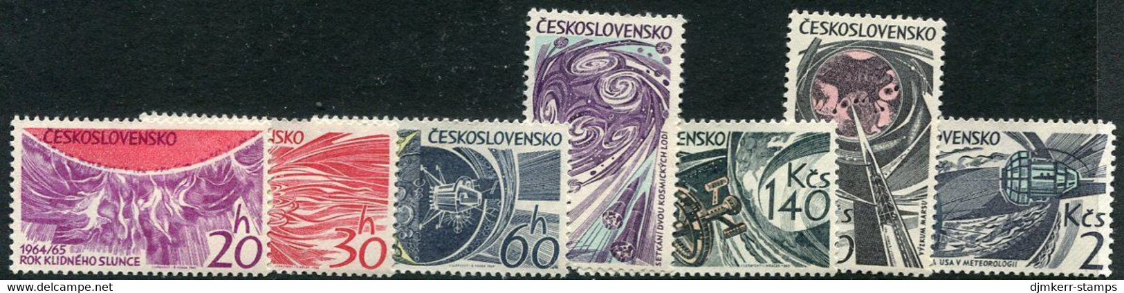 CZECHOSLOVAKIA 1965 Space Exploration MNH / **...  Michel 1515-21 - Ongebruikt