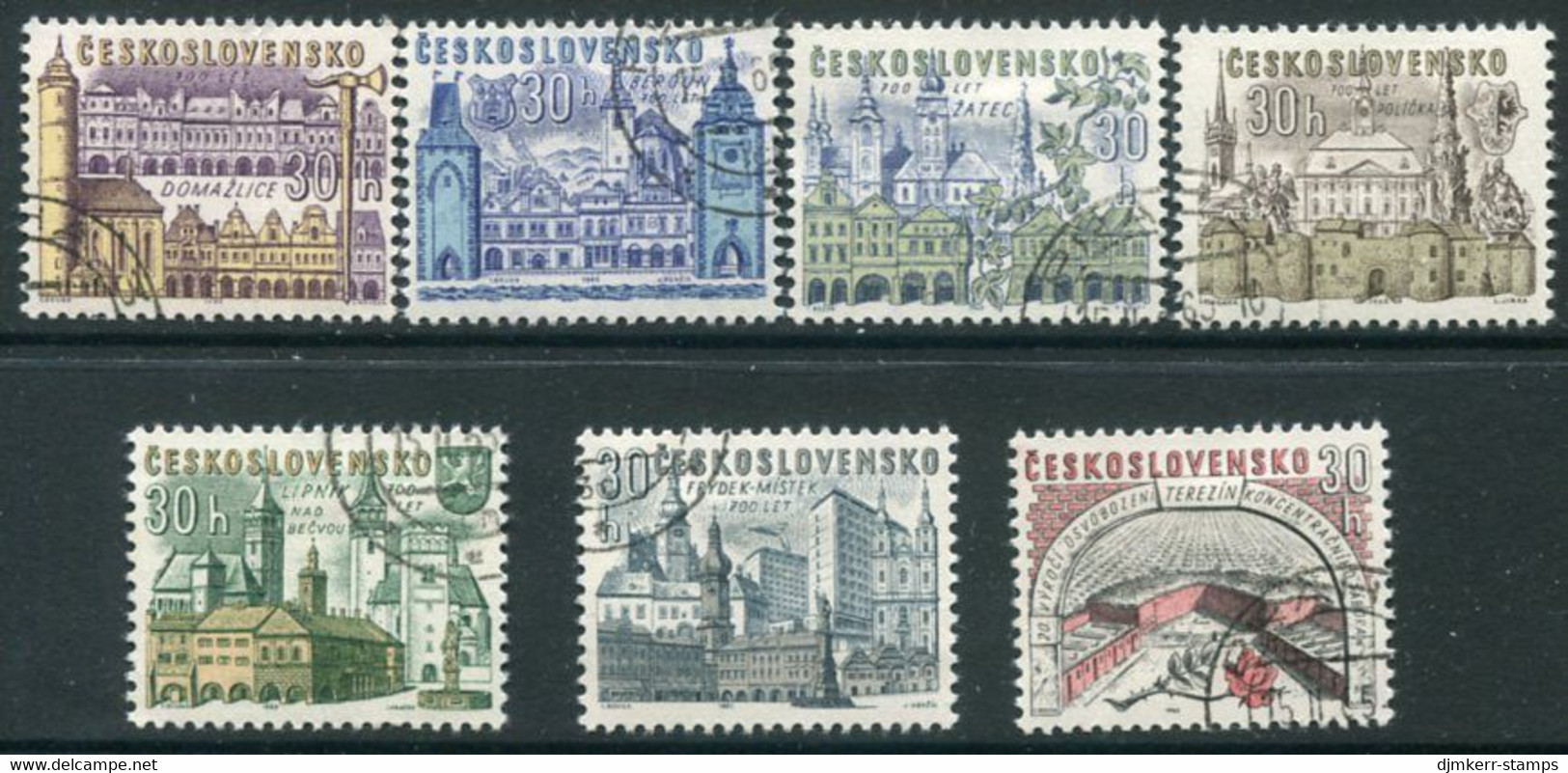 CZECHOSLOVAKIA 1965 Historic Towns Used...  Michel 1508-14 - Usados