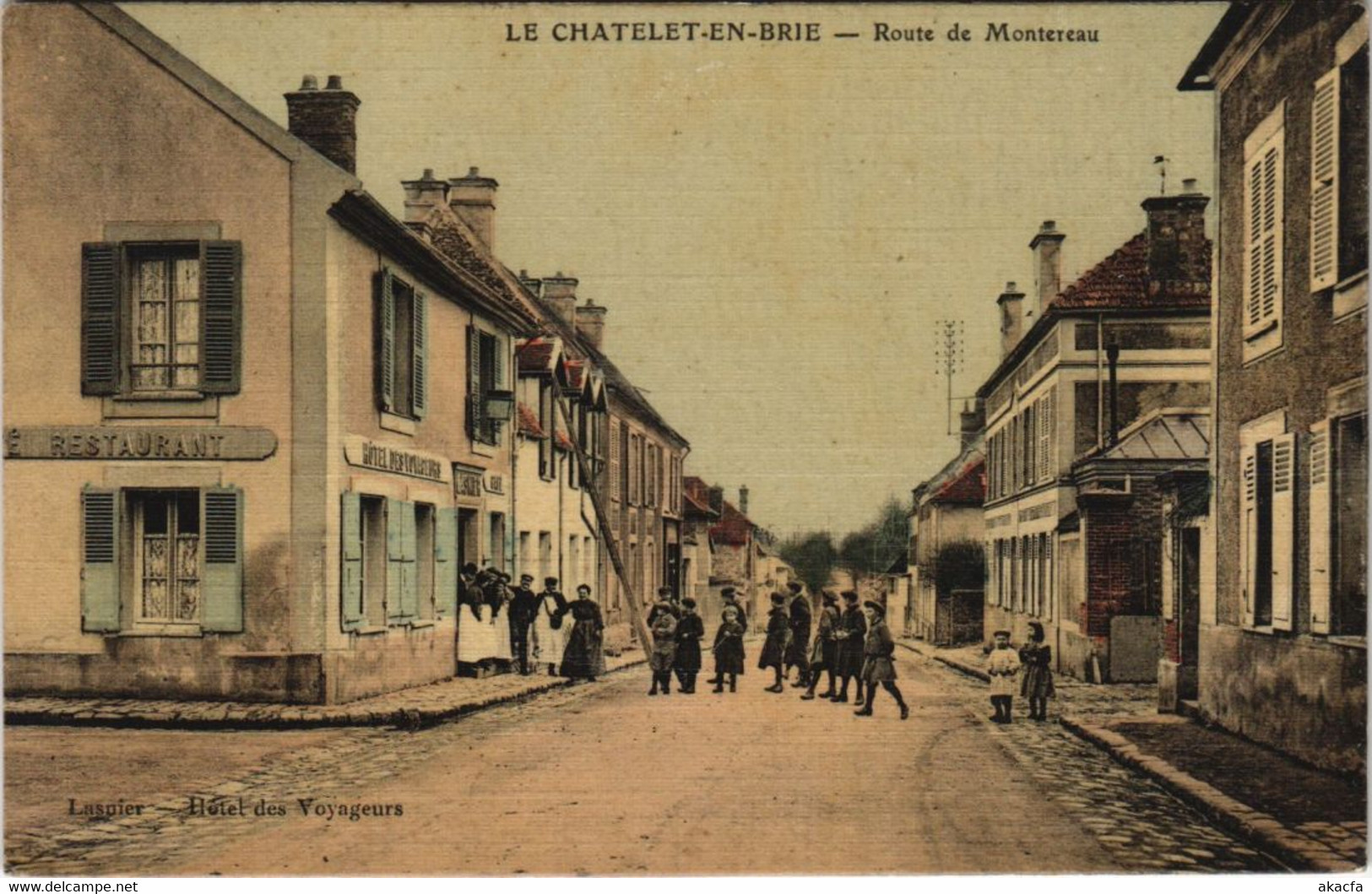 CPA Le CHATELET-en-BRIE Route De Montereau COLORISÉ (19772) - Le Chatelet En Brie