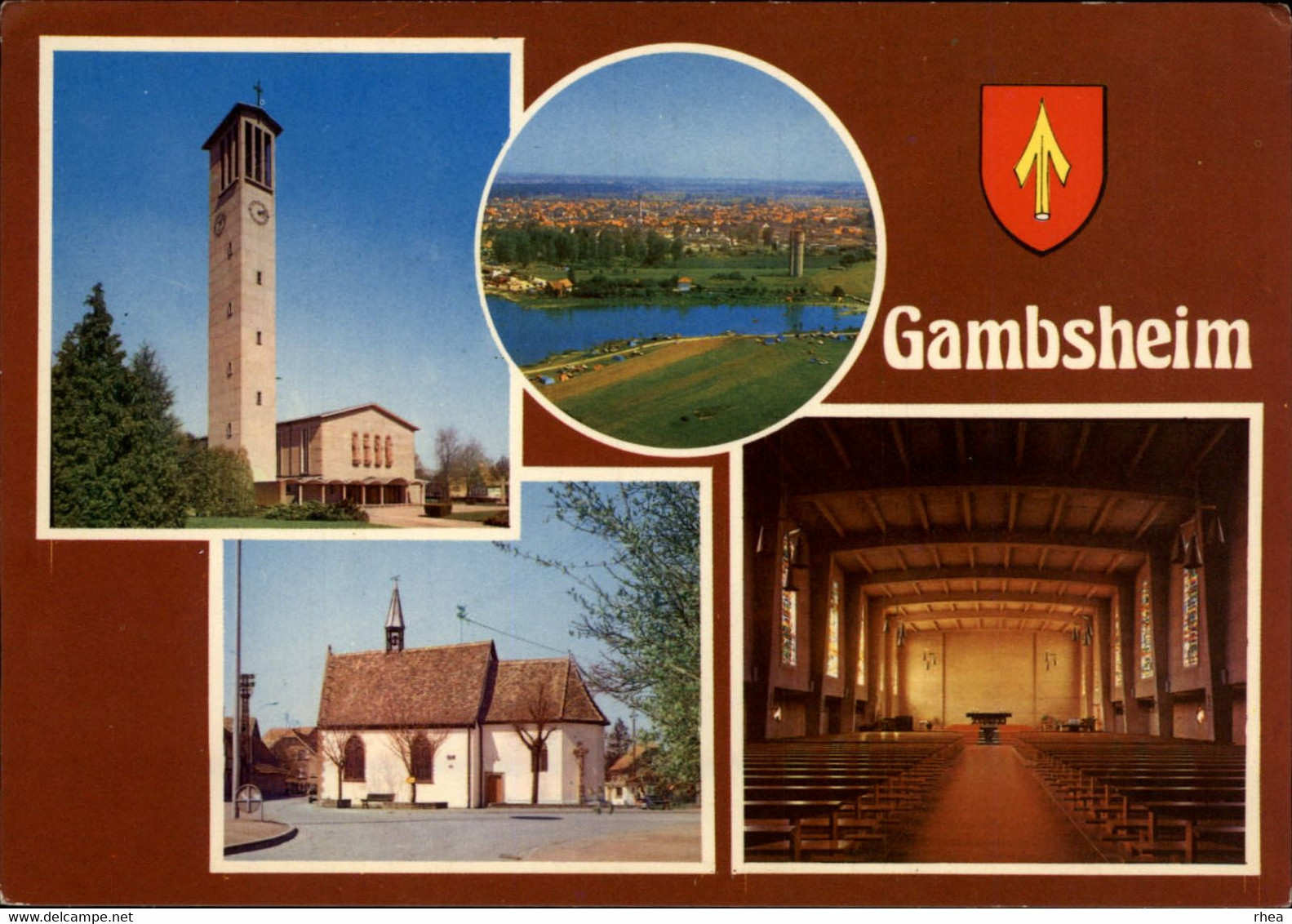 67 - GAMSHEIM - L'église - Multi Vues - Gambsheim