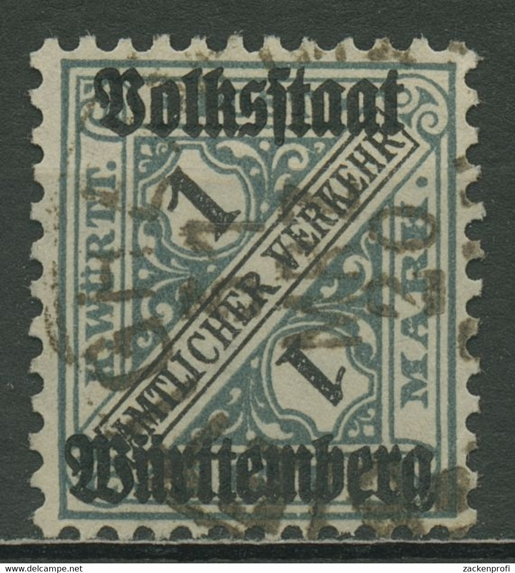 Württemberg Dienstmarken 1919 Mit Aufdruck 270 Gestempelt - Other & Unclassified