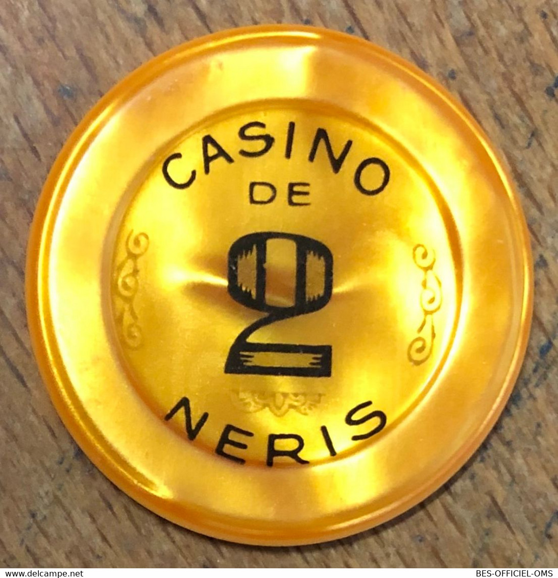 03 NÉRIS-LES-BAINS CASINO JETON DE 2 FRANCS N° 01299 CHIP COINS TOKENS GAMING - Casino