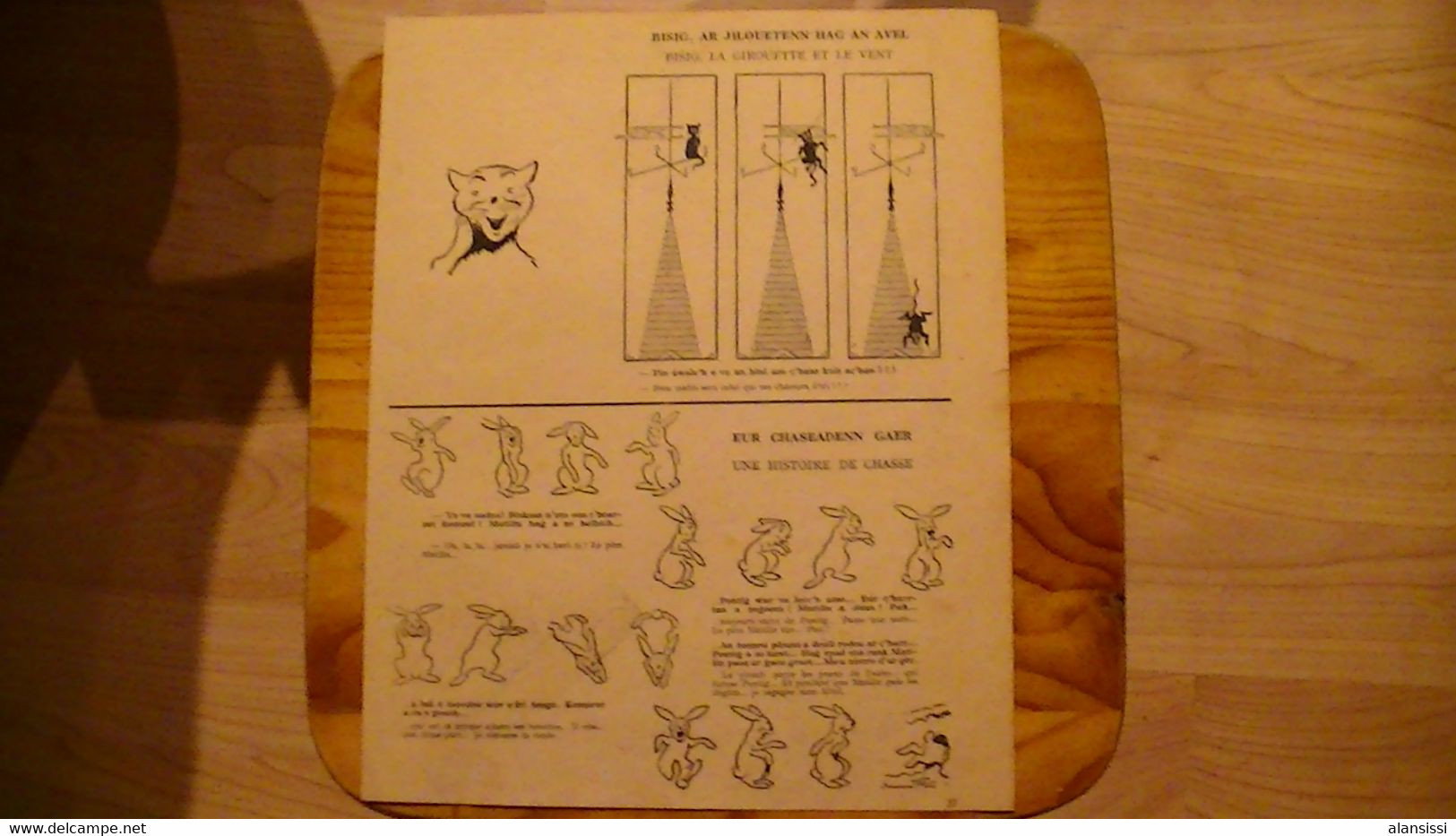 BENJAMIN RABIER  34 PAGES Tirées Du Livre "Au Temps Où Les Bêtes Parlaient Breton"  De 1943, Coté 600 Euros. Bilingue. - Other Magazines