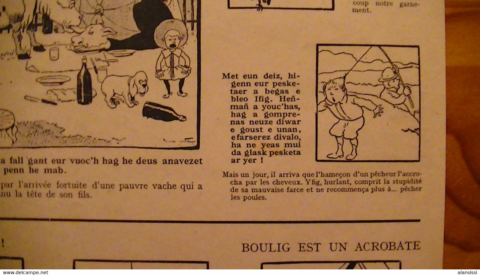 BENJAMIN RABIER  34 PAGES Tirées Du Livre "Au Temps Où Les Bêtes Parlaient Breton"  De 1943, Coté 600 Euros. Bilingue. - Other Magazines