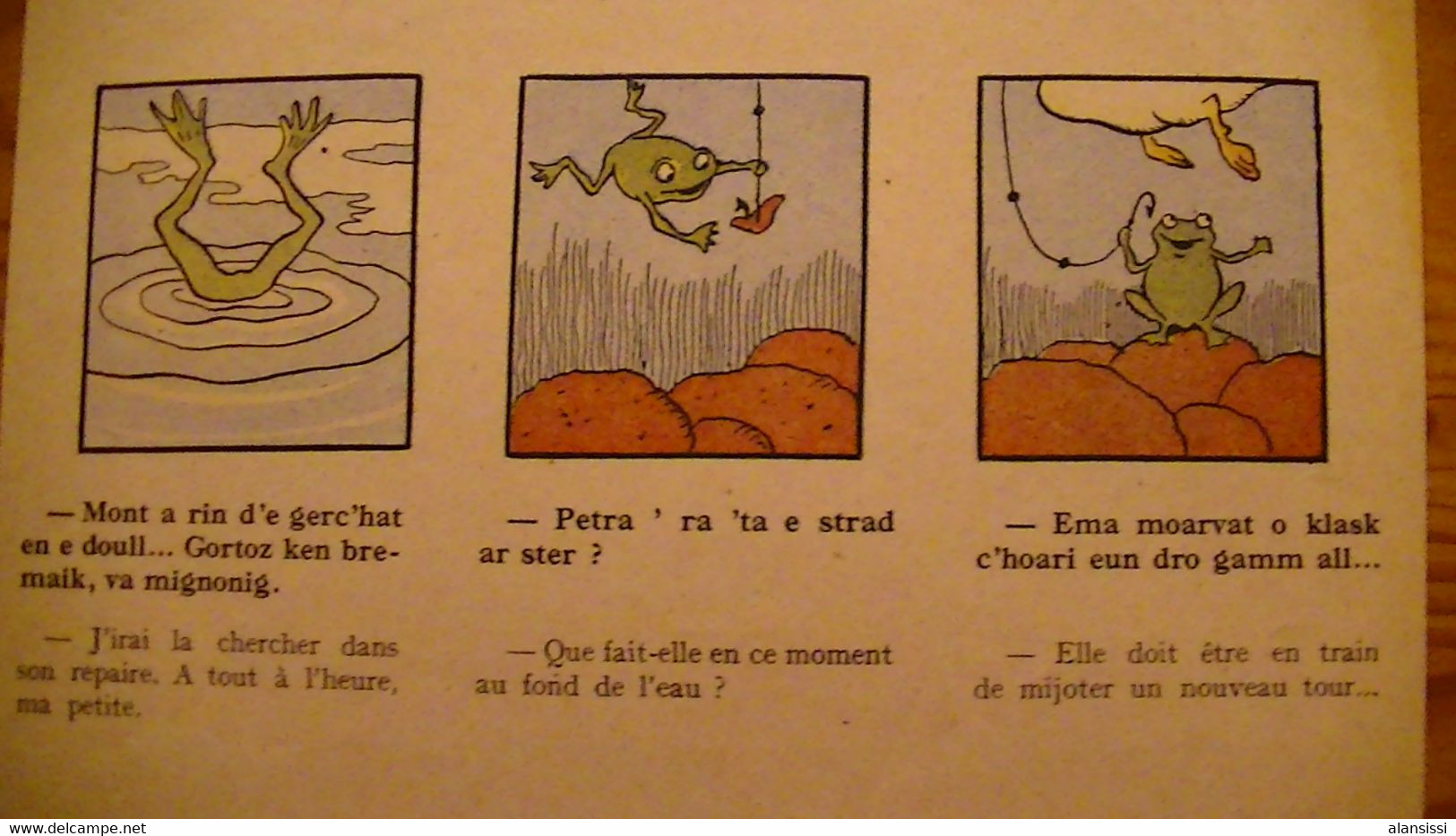 BENJAMIN RABIER  34 PAGES tirées du livre "Au temps où les bêtes parlaient breton"  de 1943, coté 600 euros. Bilingue.