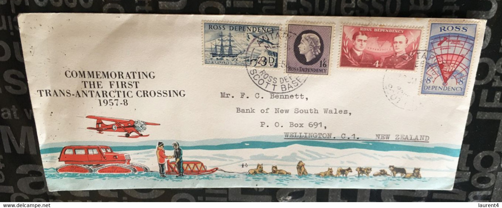 (1 B 23) New Zealand FDC Posted To Wellington - Commemorating The First Trans-Antarctic Crossing - 1957-8 - Ross Dep. - FDC