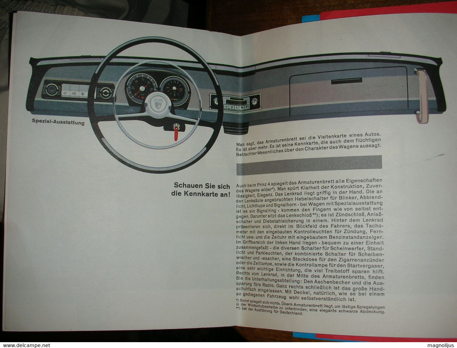 NSU-Prinz 4,automobile brochure,catalog,car instruction,Benz shop drivers guide,dim.29.5x19.5 cm,old timer advertising