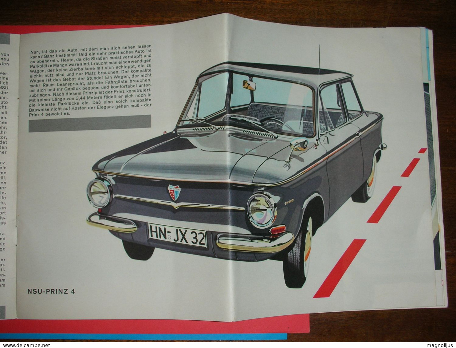 NSU-Prinz 4,automobile brochure,catalog,car instruction,Benz shop drivers guide,dim.29.5x19.5 cm,old timer advertising