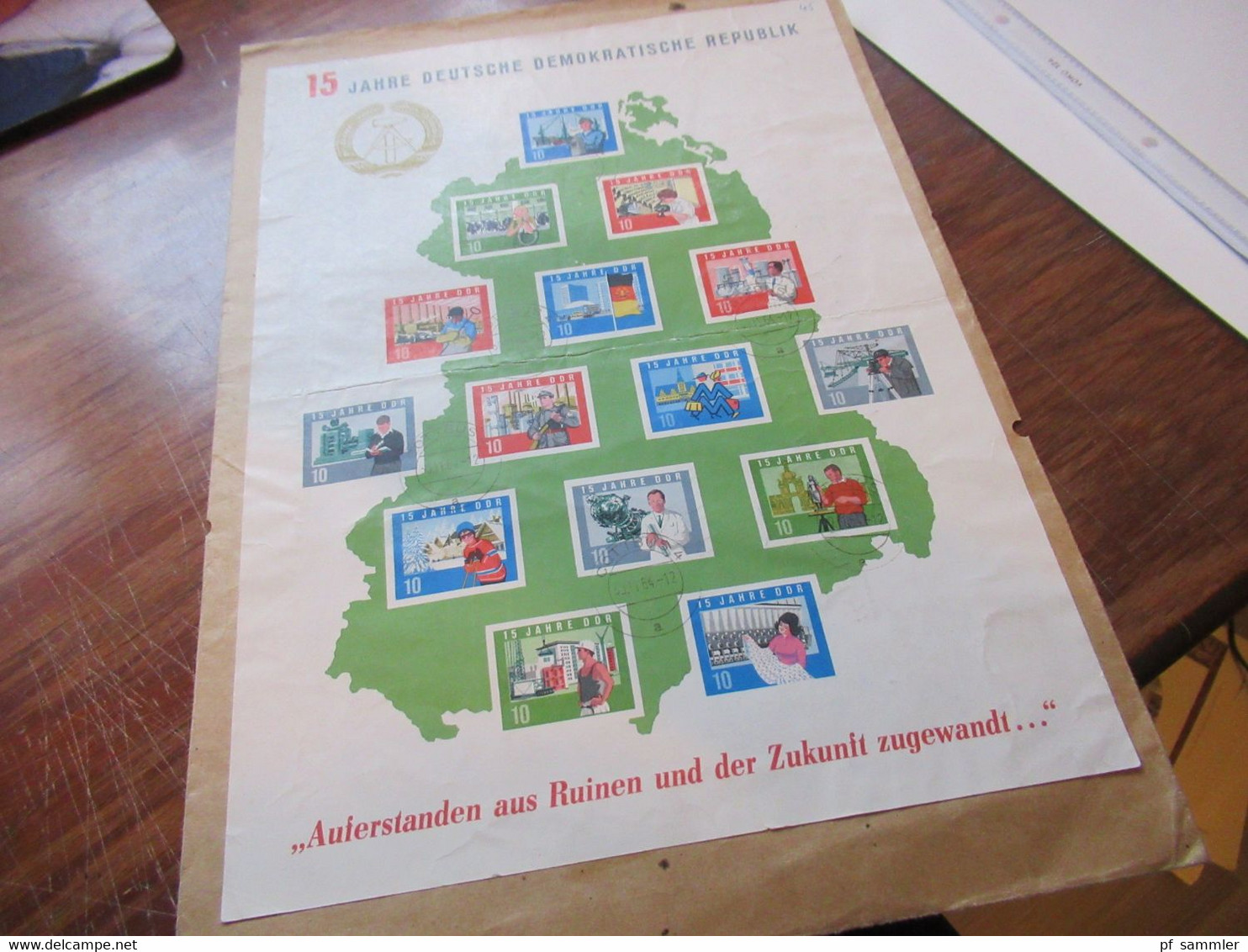 DDR 1964 Block 19 (15 Jahre DDR) Als Zusatzfrankatur Auf Großem Umschlag / Einschreiben Mit Tagesstempel Cottbus - Cartas & Documentos