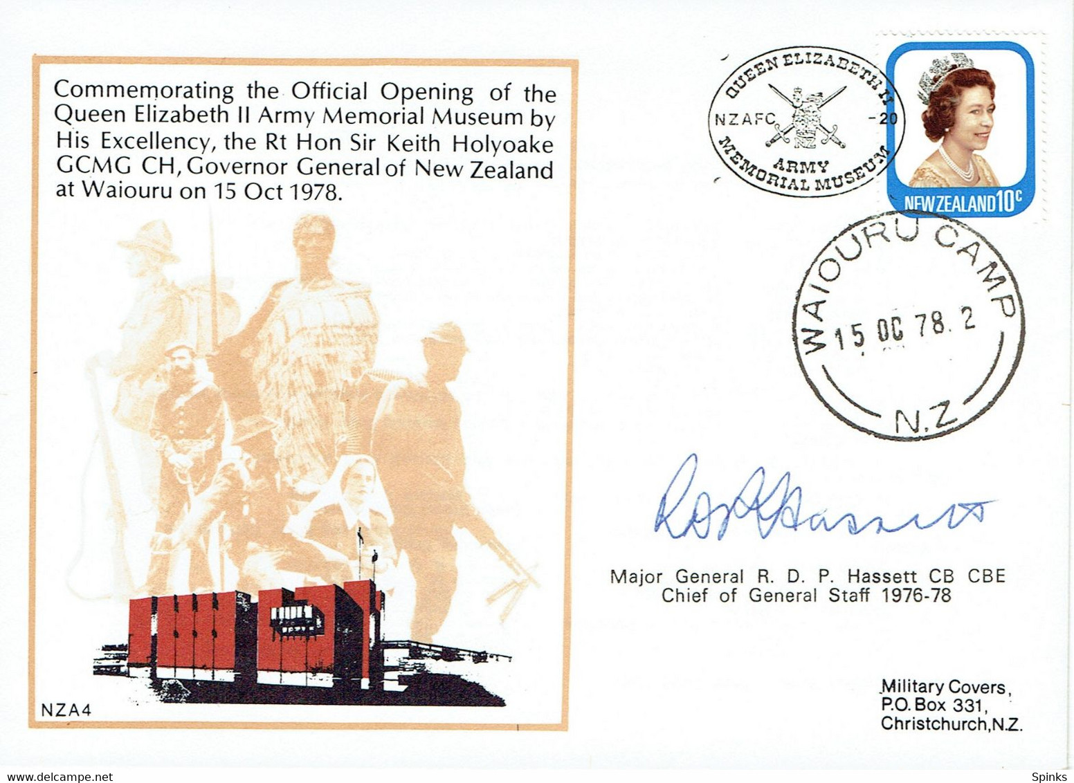 New Zealand 1978 Opening Of Museum Signed Cover NZA-4 - Brieven En Documenten