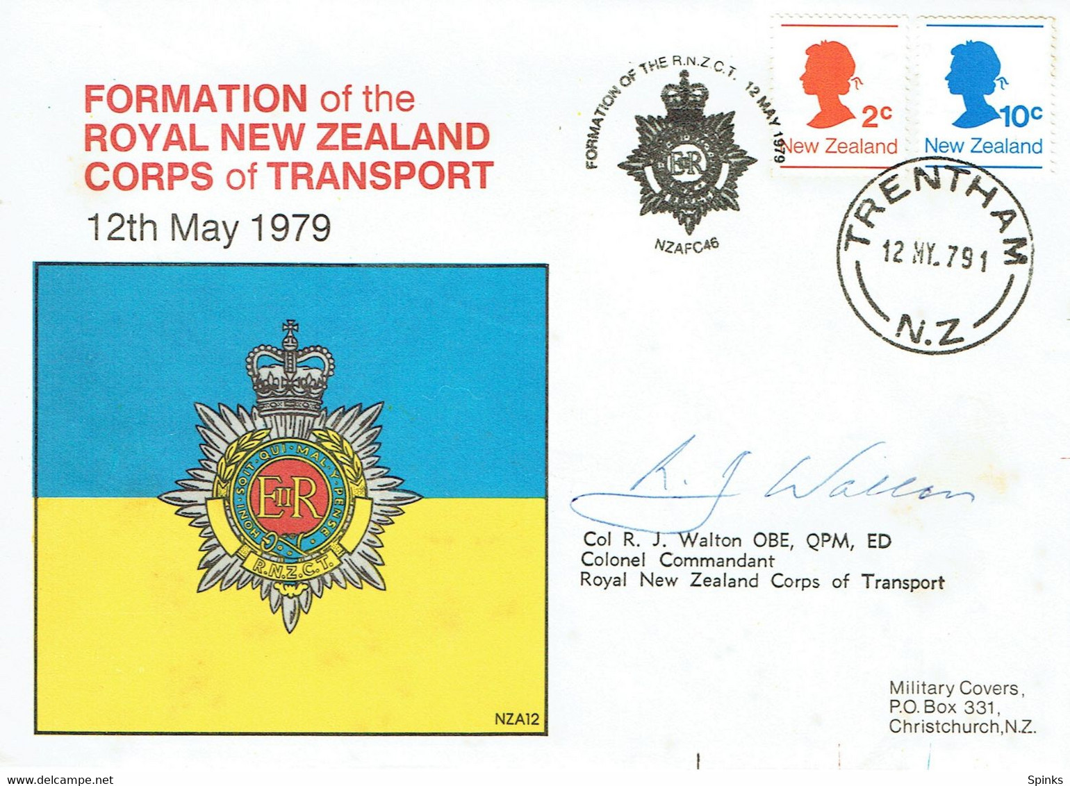 New Zealand 1979 Establishment Of Transport Corps Cover NZA-12 - Briefe U. Dokumente