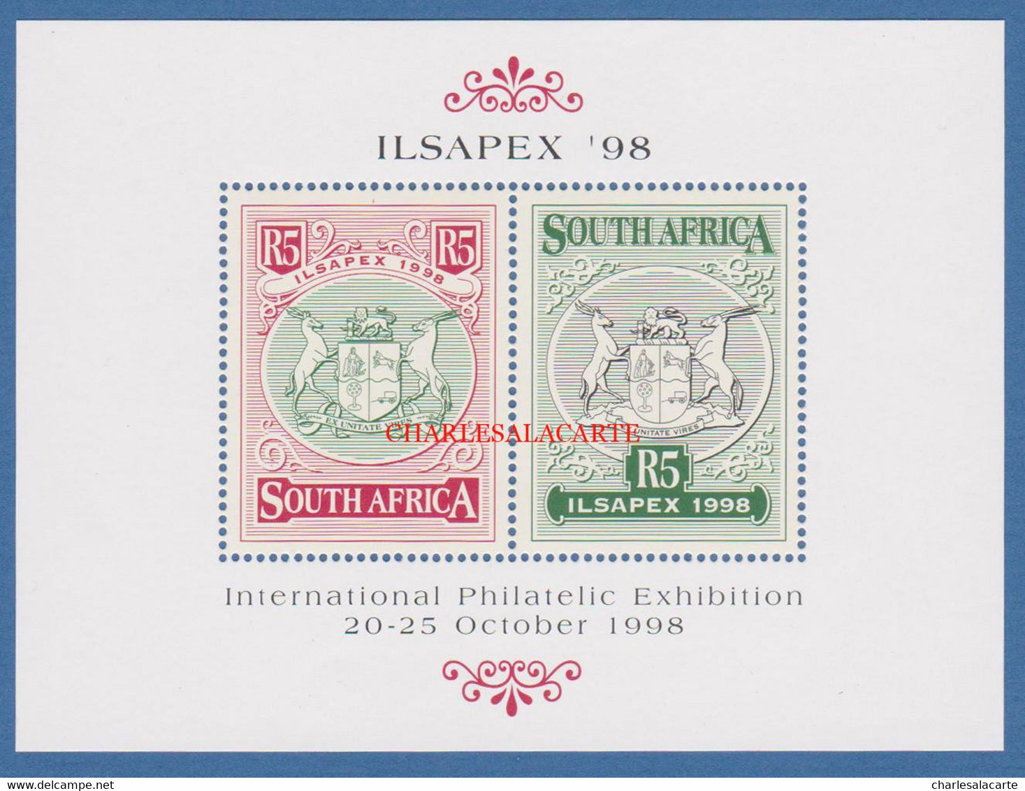 SOUTH AFRICA  1998  ILSAPEX '98  STAMP EXPO  M.S. S.G. MS 1100  U.M. - Blocks & Sheetlets