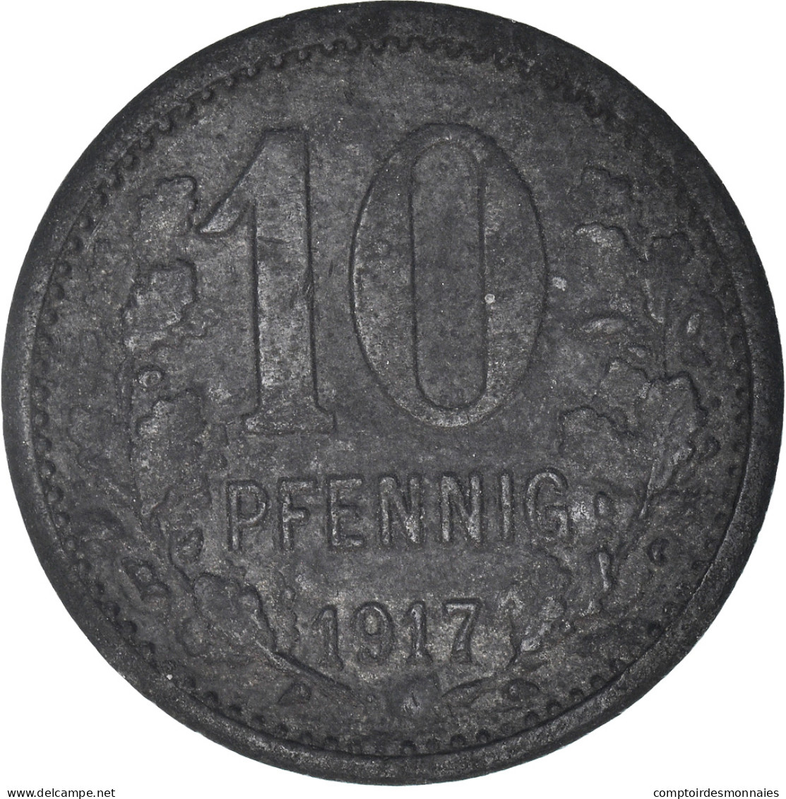 Monnaie, Allemagne, Bonn-Siegkreis, Bonn, 10 Pfennig, 1917, TTB, Zinc - Monétaires/De Nécessité