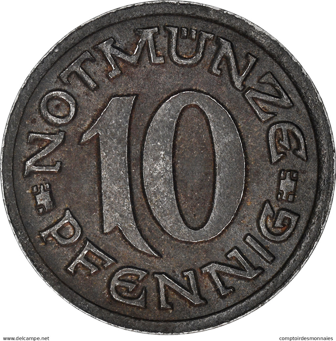 Monnaie, Allemagne, Stadt Aachen, Notmünze, Aachen, 10 Pfennig, 1920, TTB, Iron - Monétaires/De Nécessité