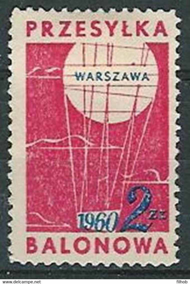Poland Label - Balloon 1960  (L007): WARSZAWA - Globos