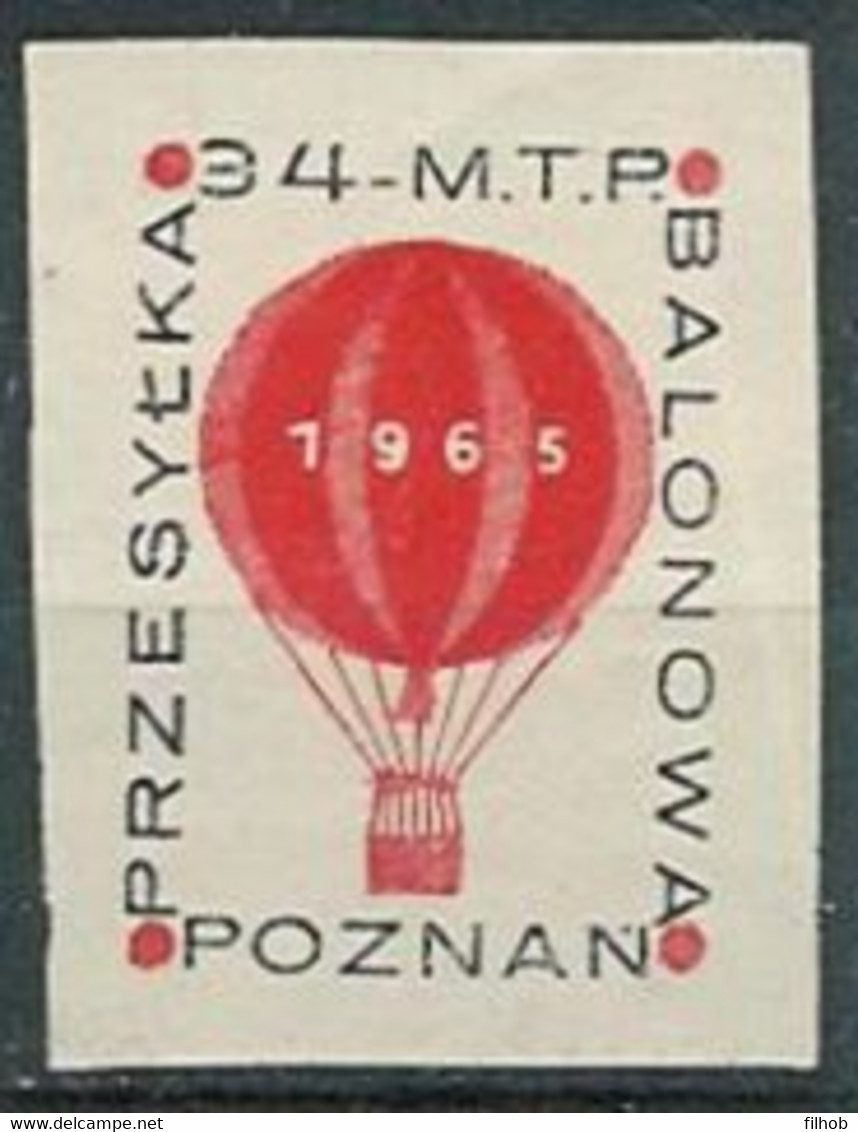 Poland Label - Balloon 1965 (L025): Poznan Fair 34 MPT - Ballonpost