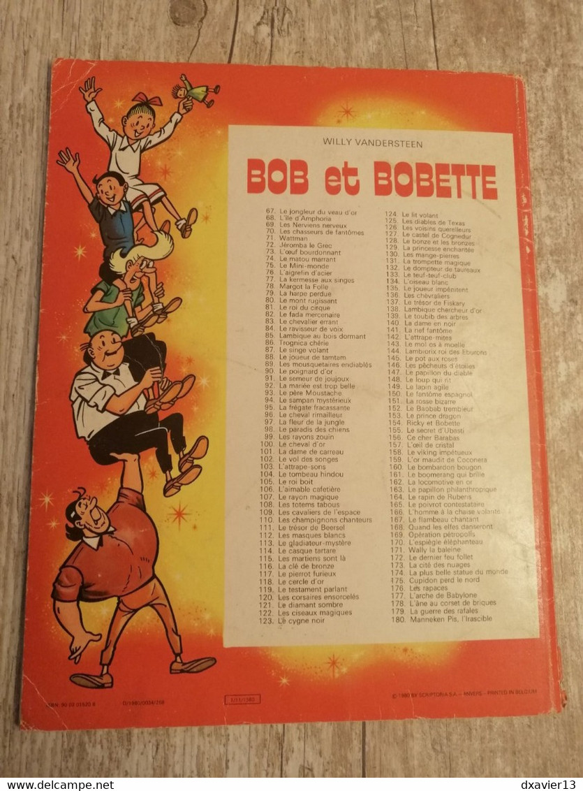 Bande Dessinée - Bob Et Bobette 180 - Manneken Pis, L'Irascible (1980) - Bob Et Bobette