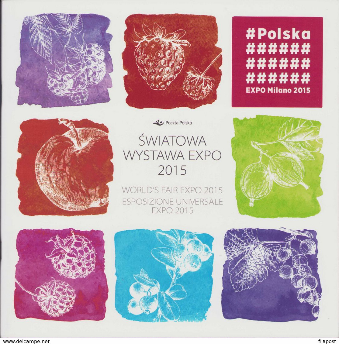 Poland 2015 Souvenir Booklet / World's Fair Expo In Milan, Fruit, Plants, Food, Exposition / With Mini Sheet MNH** - 2015 – Mailand (Italien)