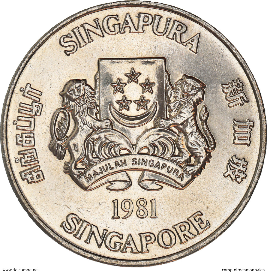 Monnaie, Singapour, Année Du Coq, 10 Dollars, 1981, SUP+, Nickel, KM:20 - Singapour