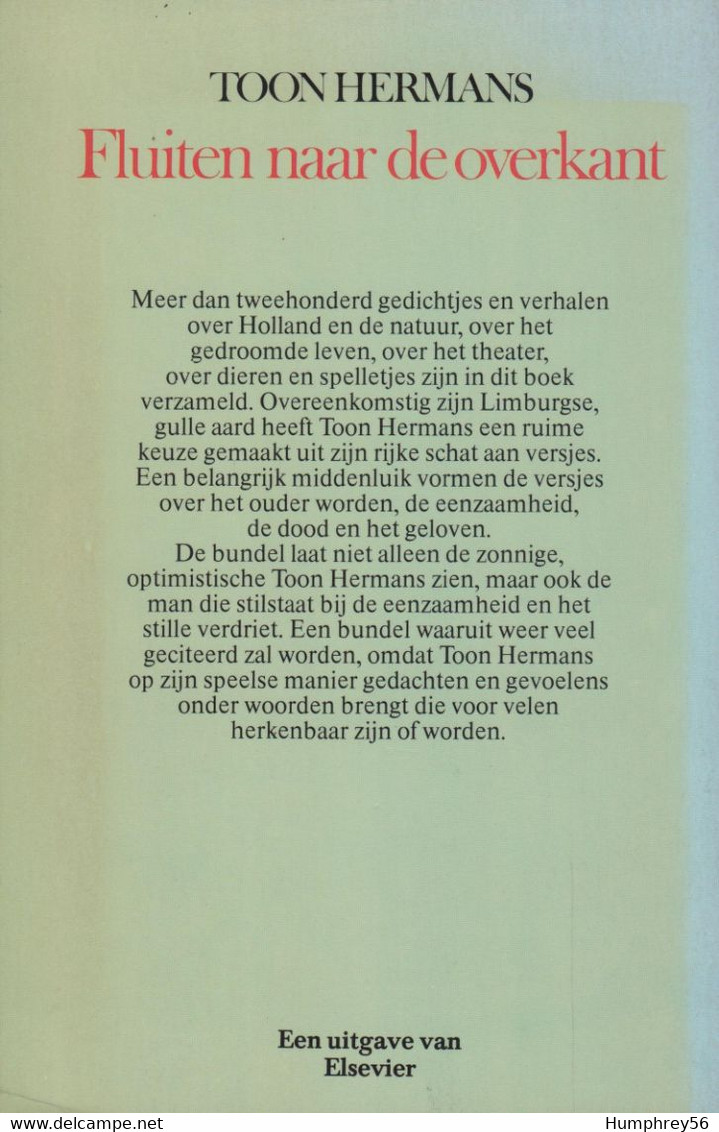 Toon HERMANS - Fluiten Naar De Overkant - Poésie