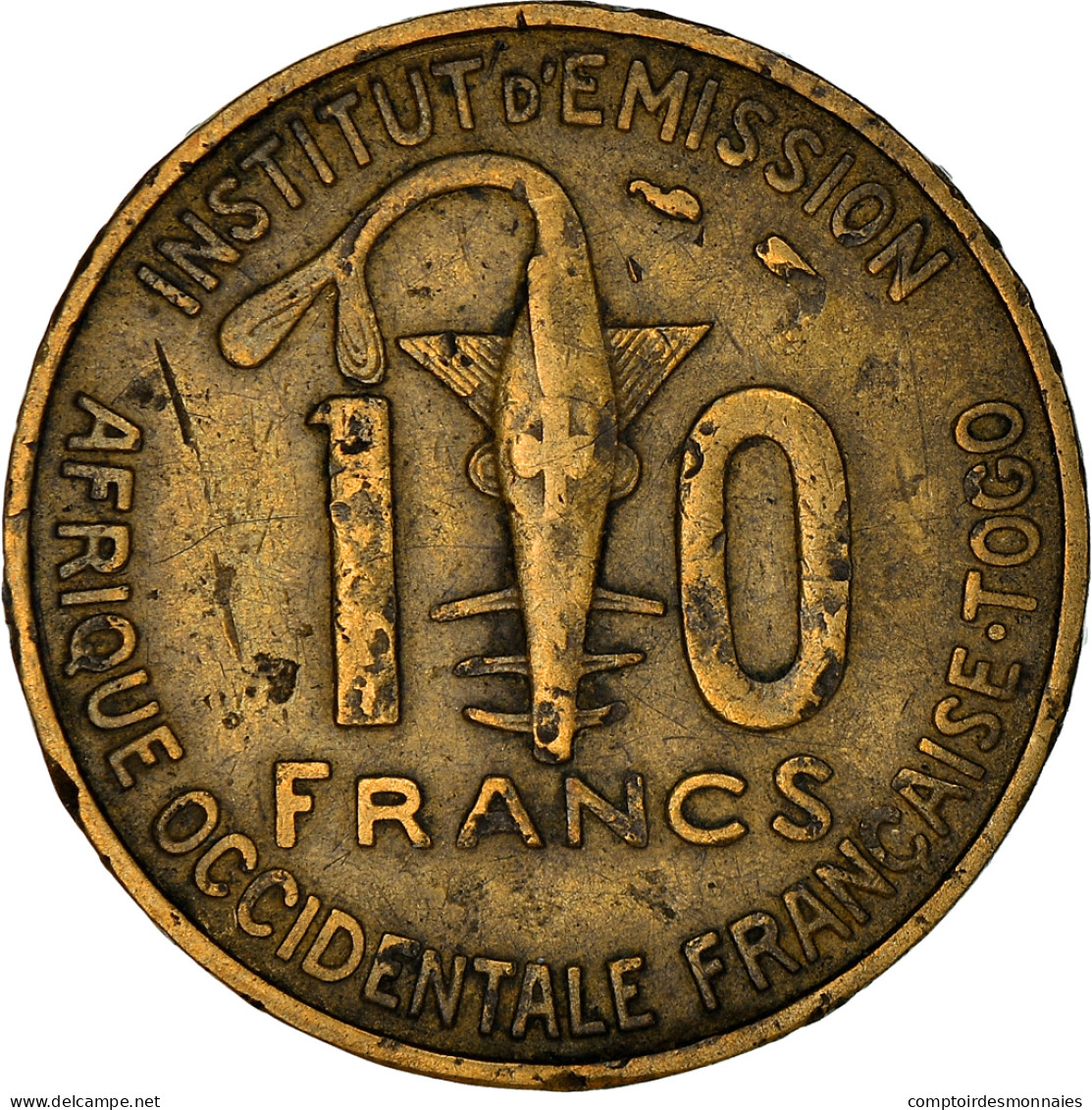 Monnaie, French West Africa, 10 Francs, 1957, TB, Aluminum-Bronze, KM:8 - Togo