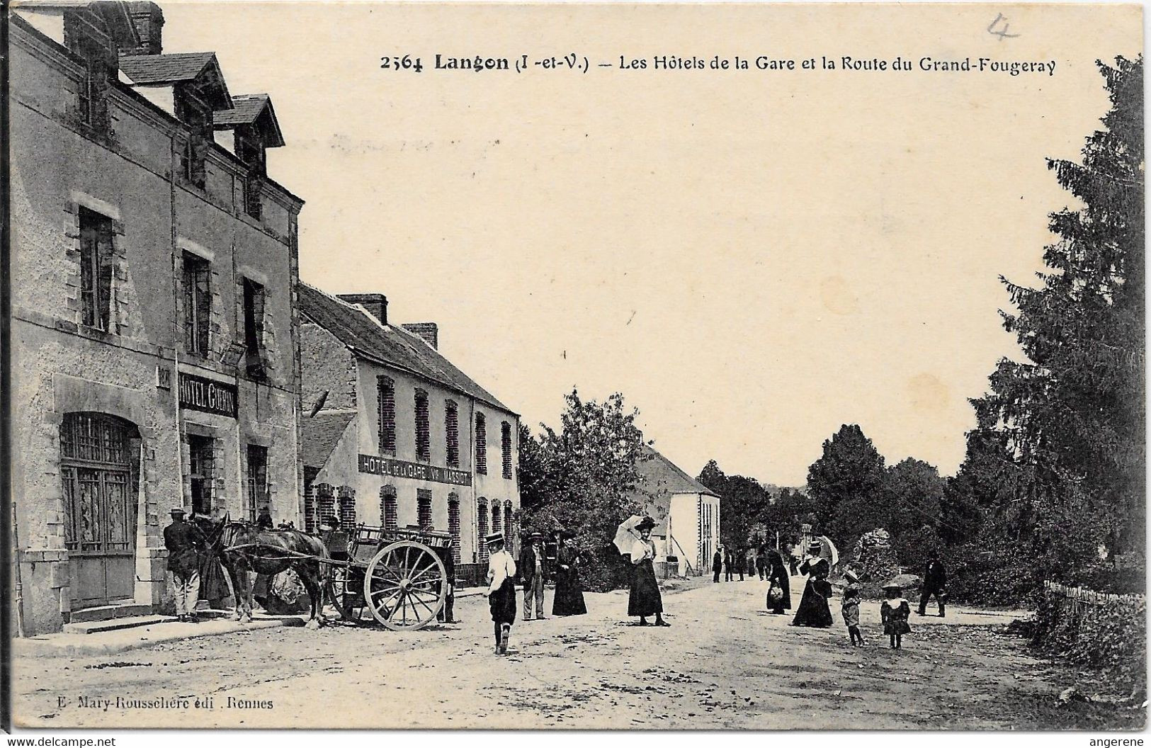 LANGON - Les Hotels De La Gare Et La Route Du Grand-Fougeray - Sonstige & Ohne Zuordnung