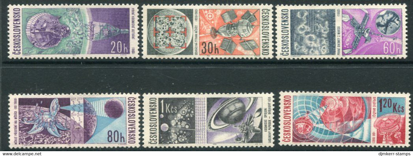 CZECHOSLOVAKIA 1966 Space Exploration MNH / **..  Michel 1651-56 - Ongebruikt