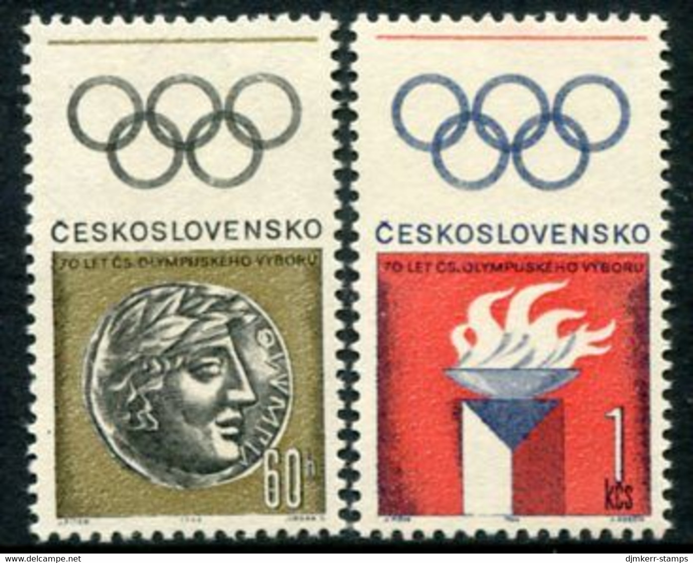 CZECHOSLOVAKIA 1966 Olympic Committee  MNH / **..  Michel  1642-43 - Unused Stamps