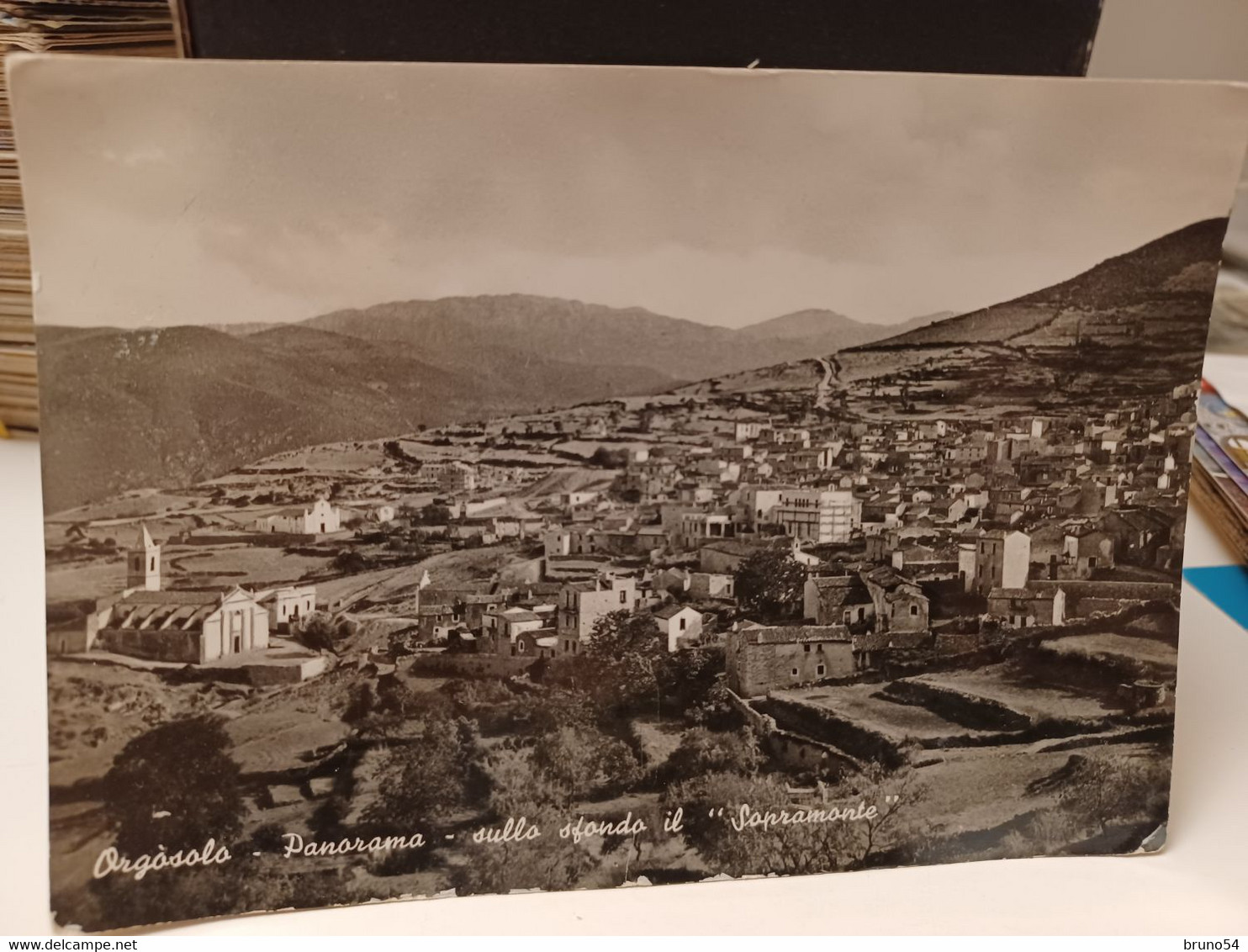 Cartolina Orgosolo Prov Nuoro Panorama Sullo Sfondo Il Supramonte 1955 - Nuoro