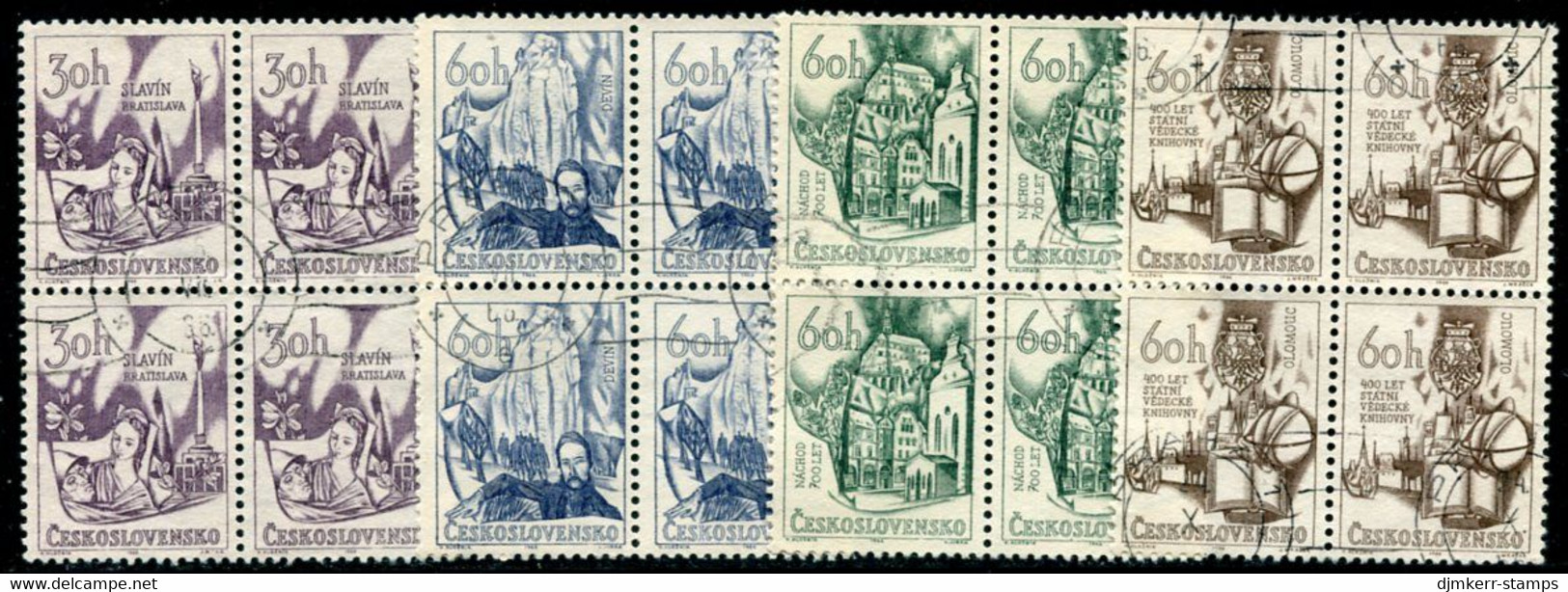 CZECHOSLOVAKIA 1966 Cultural History Blocks Of 4 Used..  Michel  1638-41 - Gebraucht