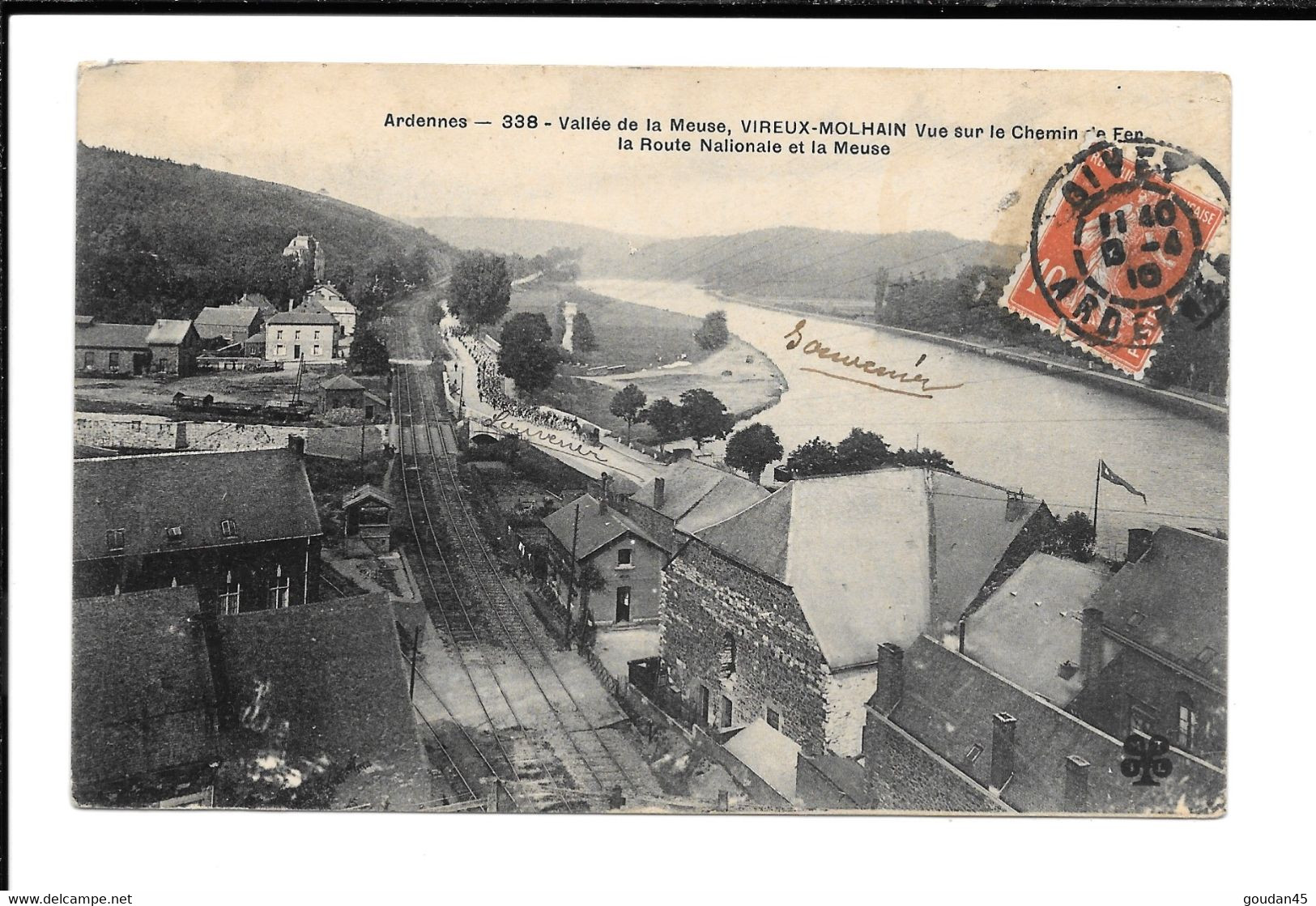 VIREUX-MOLHAIN Vue Sur Le Chemin De Fer, La Route Nationale Et La Meuse - Vallée De La Meuse - Sonstige & Ohne Zuordnung